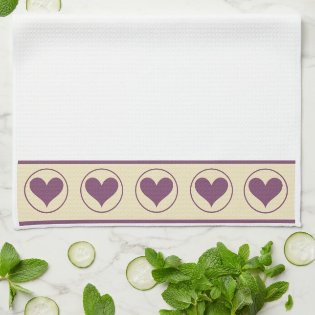 Purple Heart Kitchen Towels (Folded)