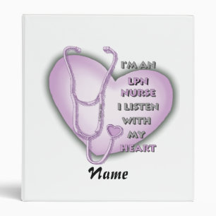 Purple Heart LPN Nurse Binder