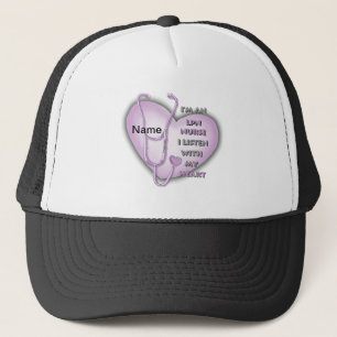 Purple Heart LPN Nurse hat