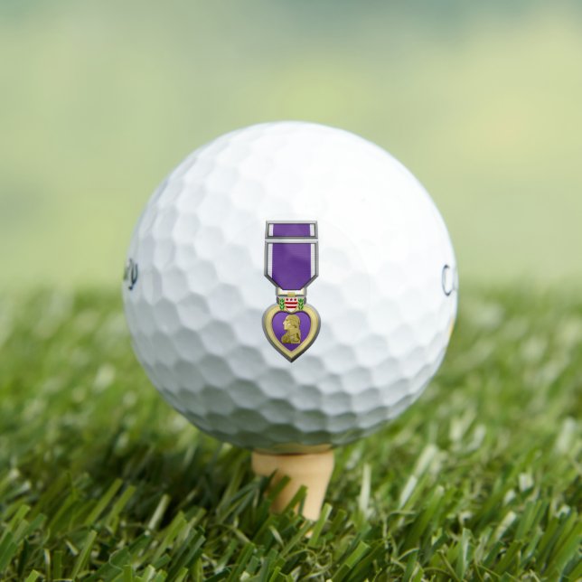 Purple Heart Medal Golf Balls (Insitu Tee)