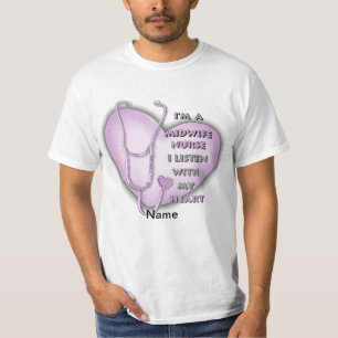 Purple Heart Midwife Nurse T-Shirt