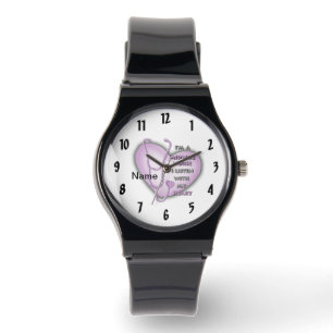 Purple Heart Midwife Nurse Watch