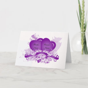 Purple Heart Note Card Template