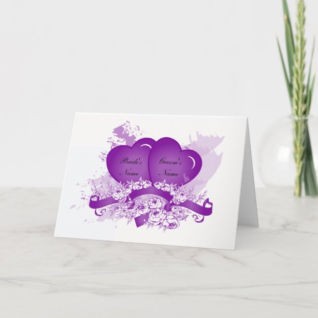 Purple Heart Note Card Template (Front)