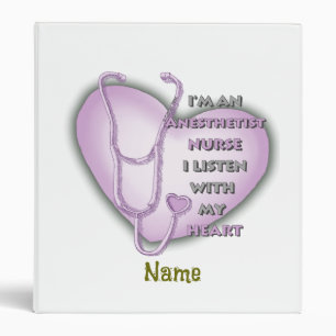 Purple Heart Nurse Anesthetist Binder