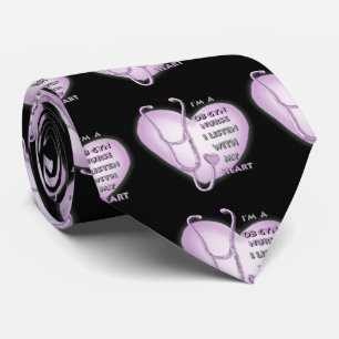 Purple Heart ObGyn Nurse Tie