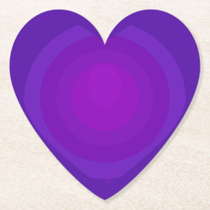 Purple heart paper coaster