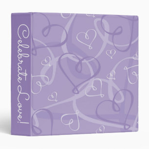 Purple heart pattern binder