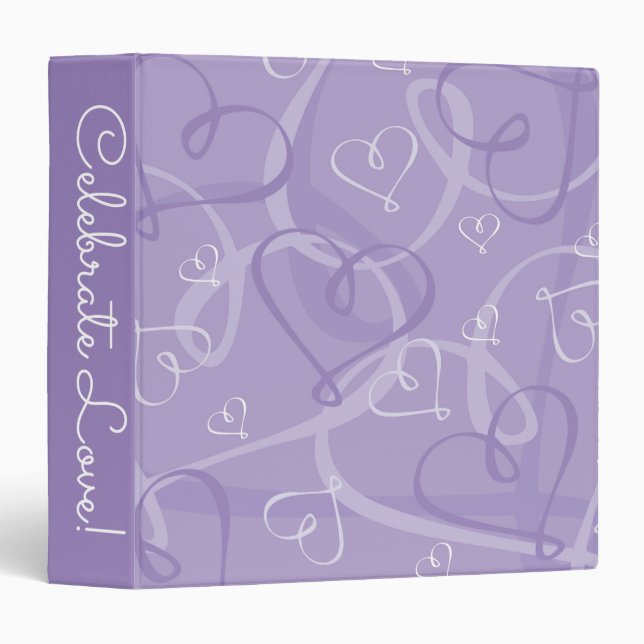 Purple heart pattern binder (Front/Spine)