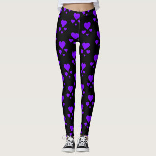 purple heart pattern for leggings