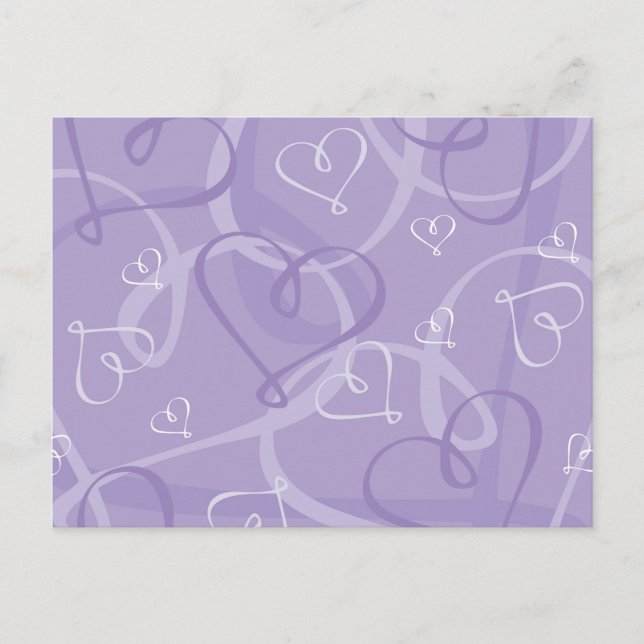 Purple heart pattern postcard (Front)