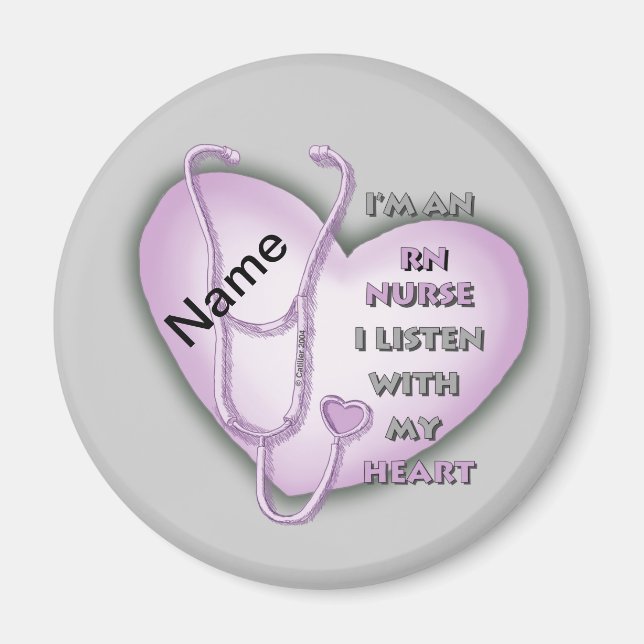 Purple Heart RN Nurse Magnet (Front)