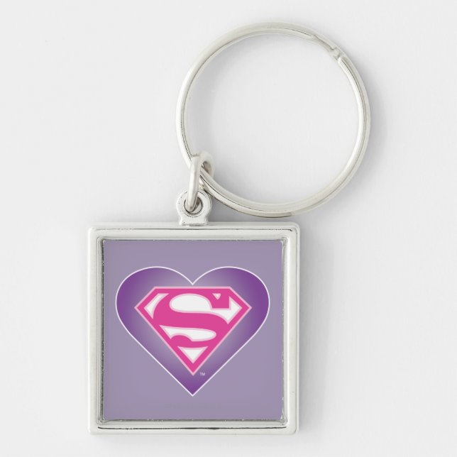 Purple Heart S-Shield Keychain (Front)