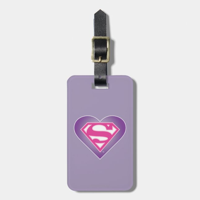 Purple Heart S-Shield Luggage Tag (Front Vertical)