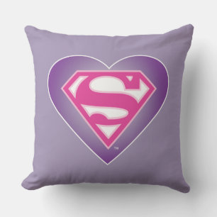 Purple Heart S-Shield Throw Pillow
