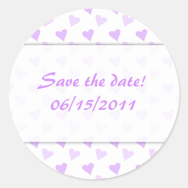 Purple Heart Save The Date Stickers (Front)