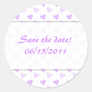 Purple Heart Save The Date Stickers
