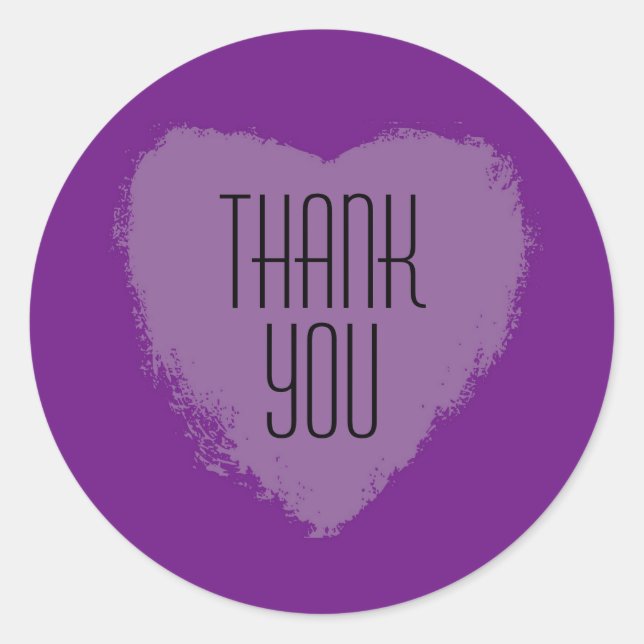 Purple Heart Thank You Stickers (Front)