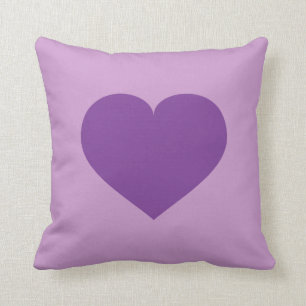 Purple heart throw pillow