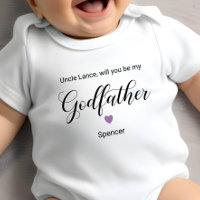 Purple Heart Will You Be My Godfather Proposal