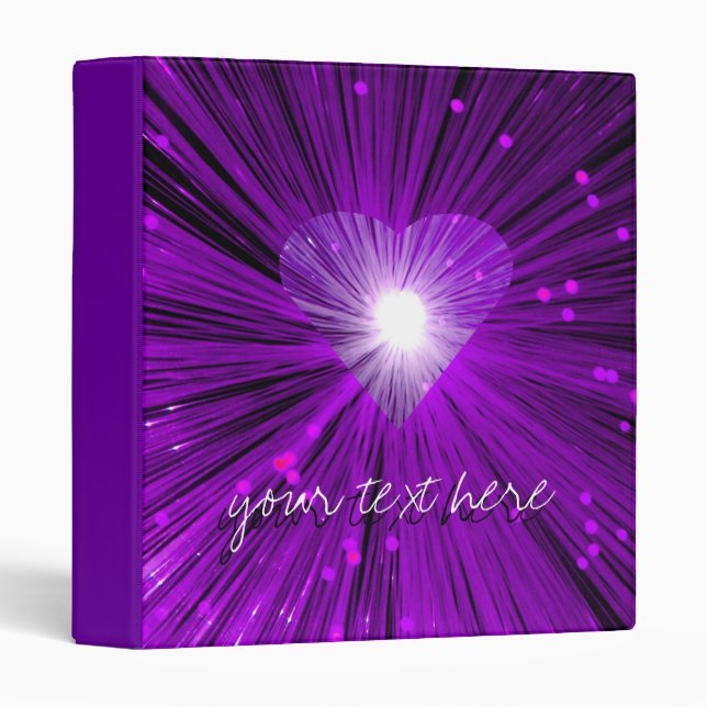 Purple Heart 'Your Text' Binder (Front/Spine)