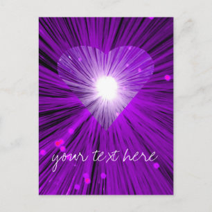 Purple Heart 'Your Text' postcard
