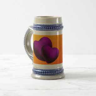 Purple Hearts 22 oz Stein