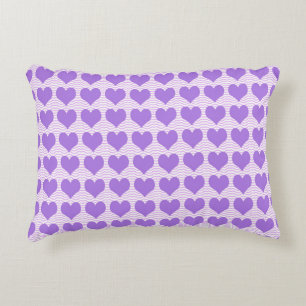 Purple Hearts Accent Pillow