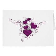 Purple Hearts and Ribbon Intertwined