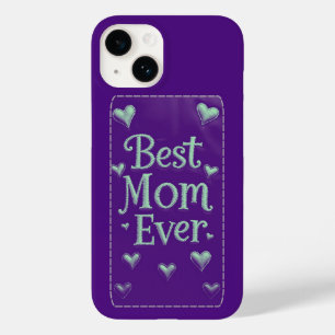 Purple Hearts Best Mom Ever iPhone Case