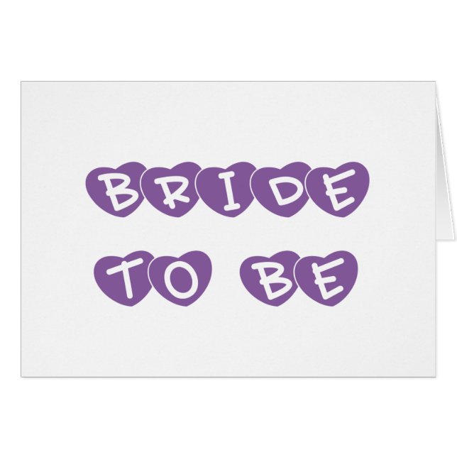 Purple Hearts Bride to Be (Front Horizontal)