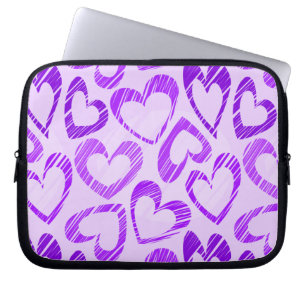 Purple hearts Laptop Sleeve
