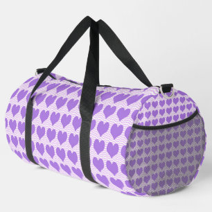 Purple Hearts Large Duffel Bag