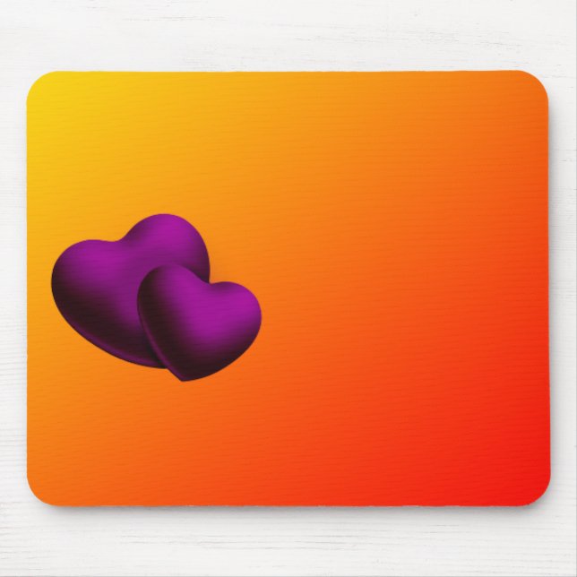Purple Hearts Mousepad (Front)
