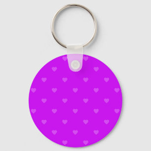 Purple hearts pattern keychain