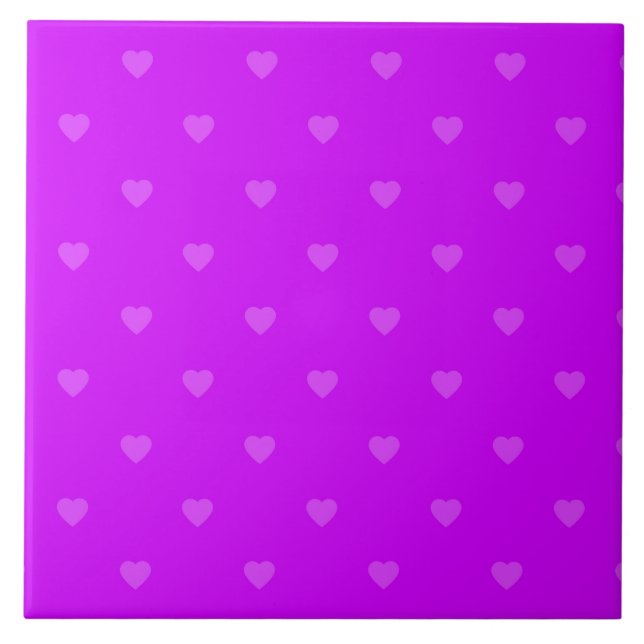 Purple hearts pattern tile (Front)