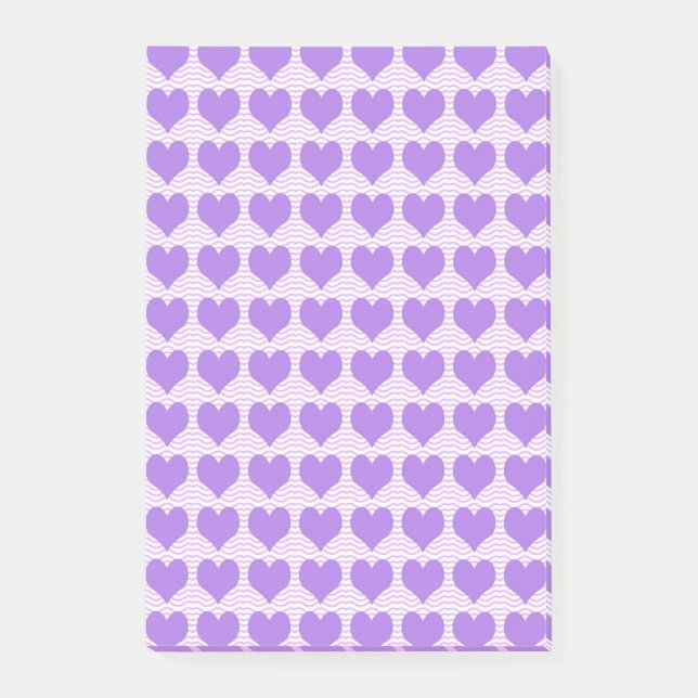 Purple Hearts Post-it Notes (Front)