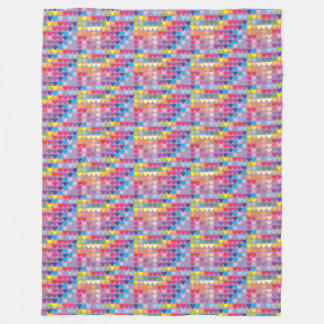 purple hearts rainbow blanket