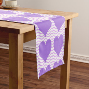 Purple Hearts Table Runner