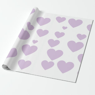 purple hearts Wrapping Paper