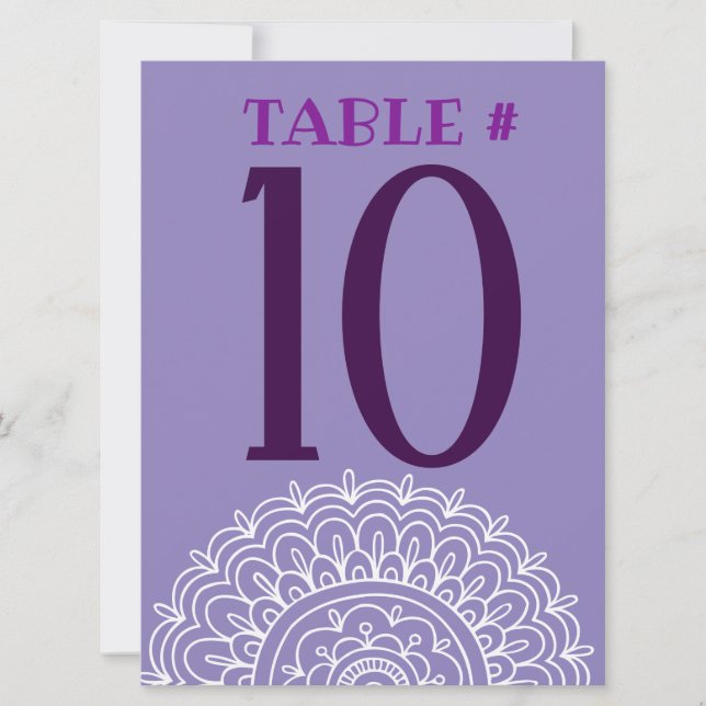 PURPLE HEMSA HAND of GOD Bat Mitzvah Party Card (Front)