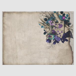 Purple Herald White Rabbit Alice in Wonderland Tissue Paper