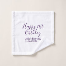 Purple heureux 21e anniversaire nom date Porte - c