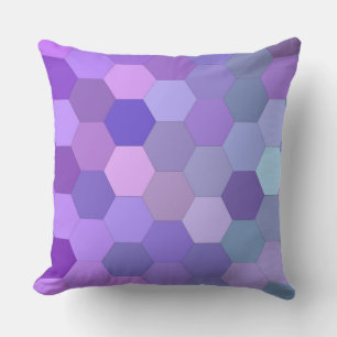 purple hexagon pillow