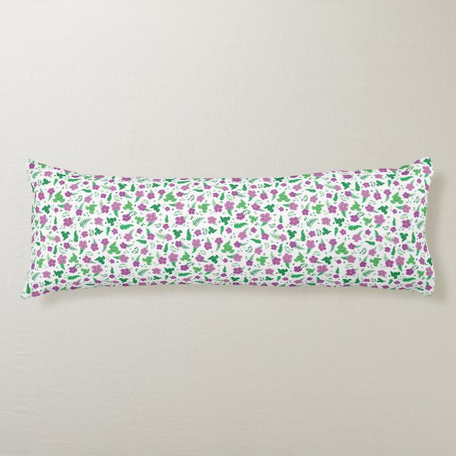 Purple Hibiscus Body Pillow (Front)