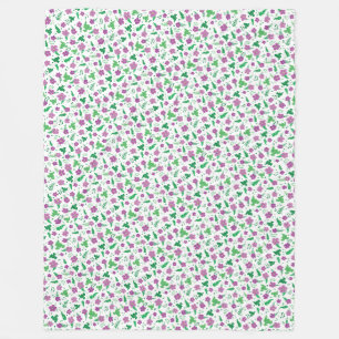 Purple Hibiscus Fleece Blanket