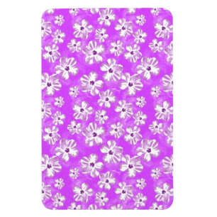 Purple Hibiscus Flowers Magnet
