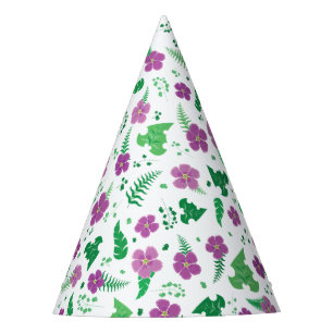Purple Hibiscus Party Hat