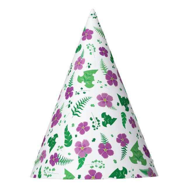 Purple Hibiscus Party Hat (Front)