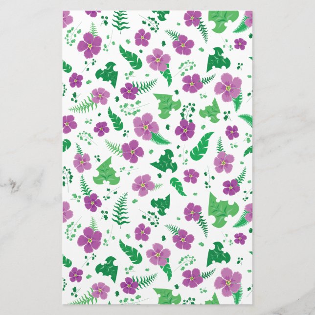 Purple Hibiscus Stationery (Front)
